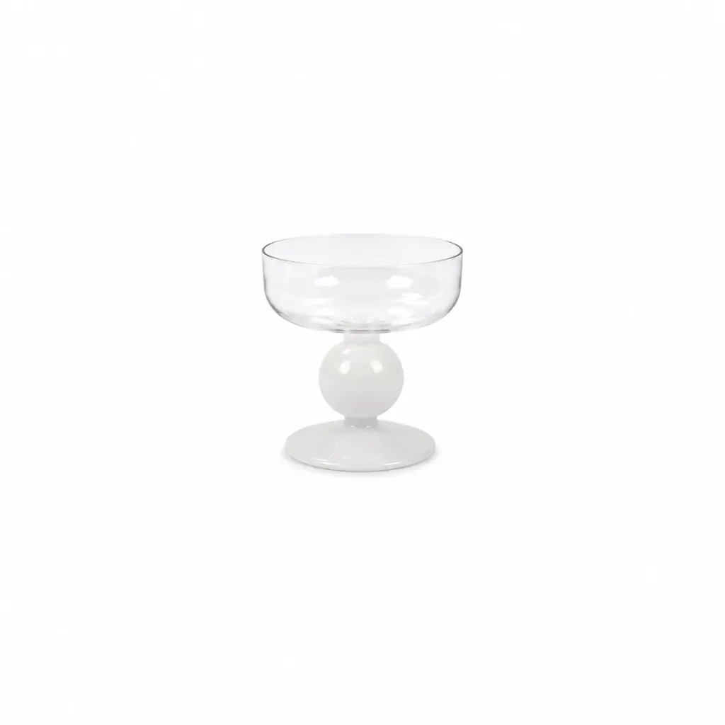 [FCC786-milky white] صحن زجاجي (White)