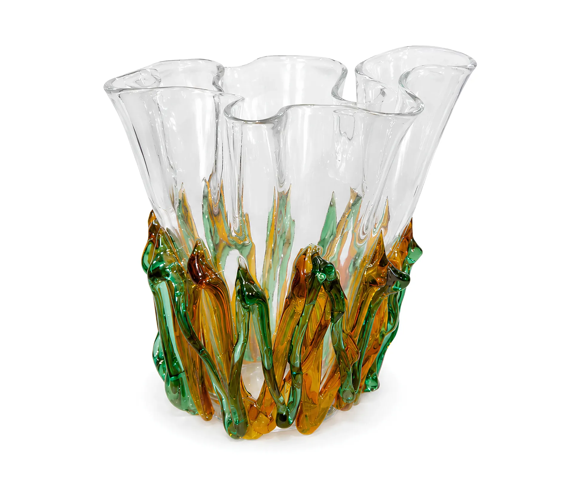 فازة زجاجية ملونة
