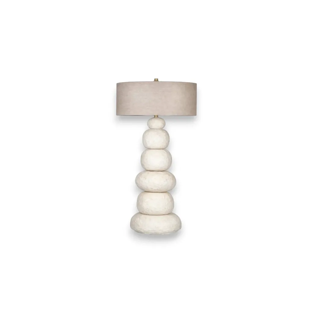 [88085 A ابيض] مصباح ارضي من الورق المعجن  (30x30x123 CM, White)