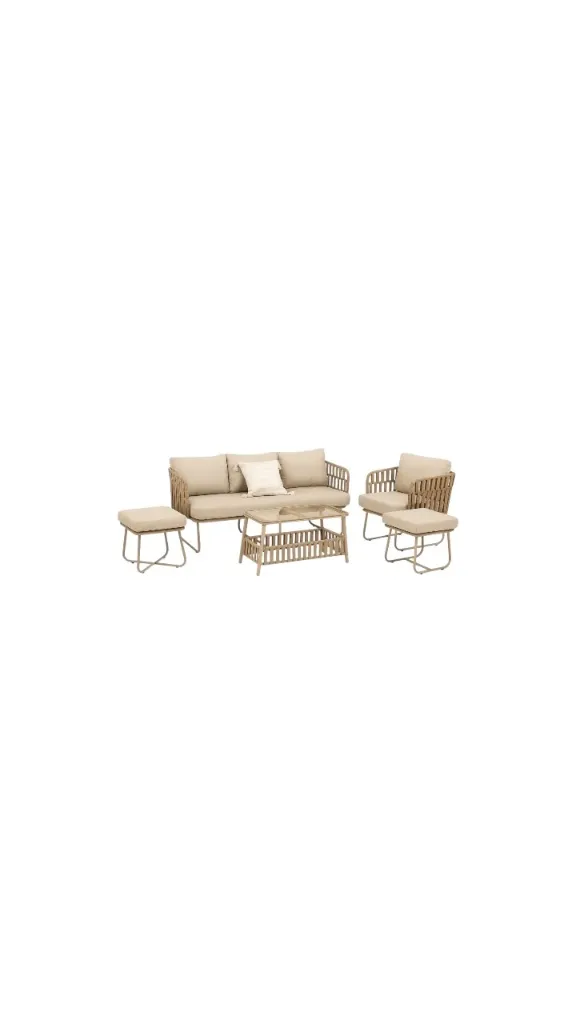 هيكل طقم ألما (White, single, Beige)
