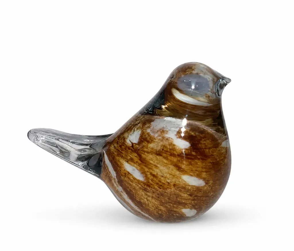 [E25CT0907BR] ديكور طائر زجاجي