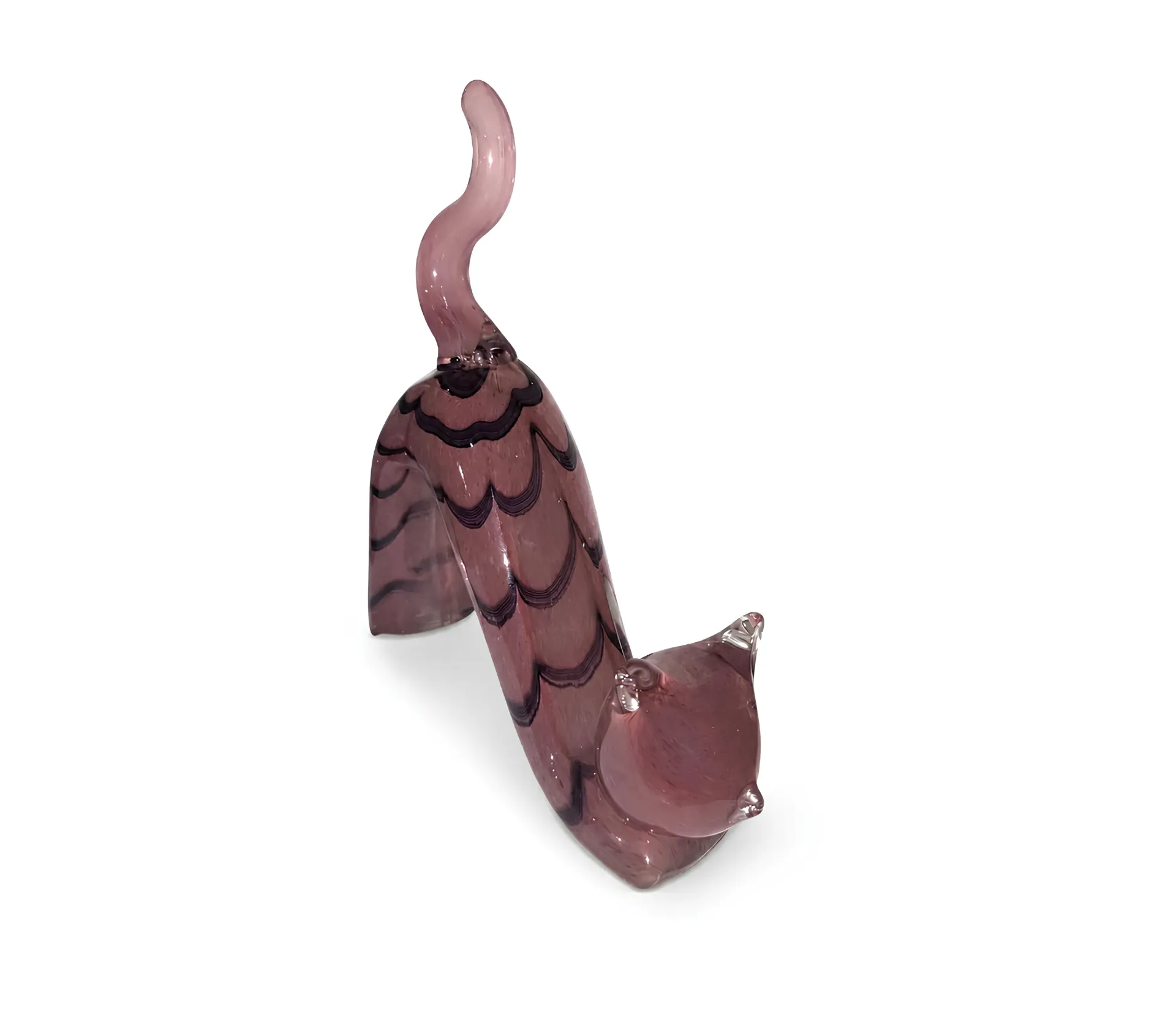 [BX88-25-04PR] ديكور زجاجي على شكل قط (Pink)
