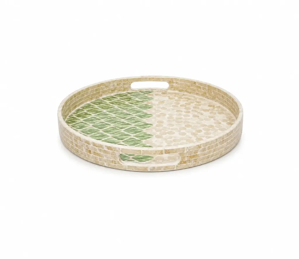 Round resin tray (Large, Green)