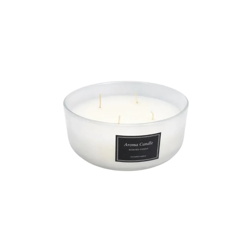 plate candle (White)