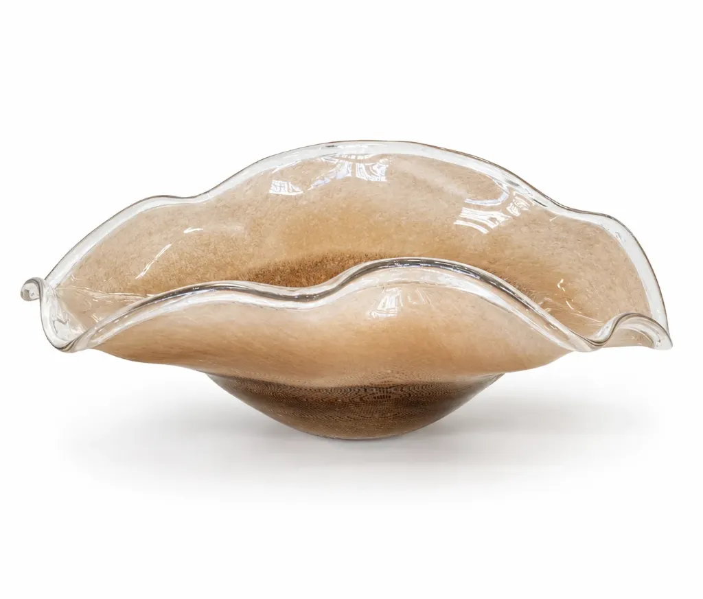 Brown glass vase
