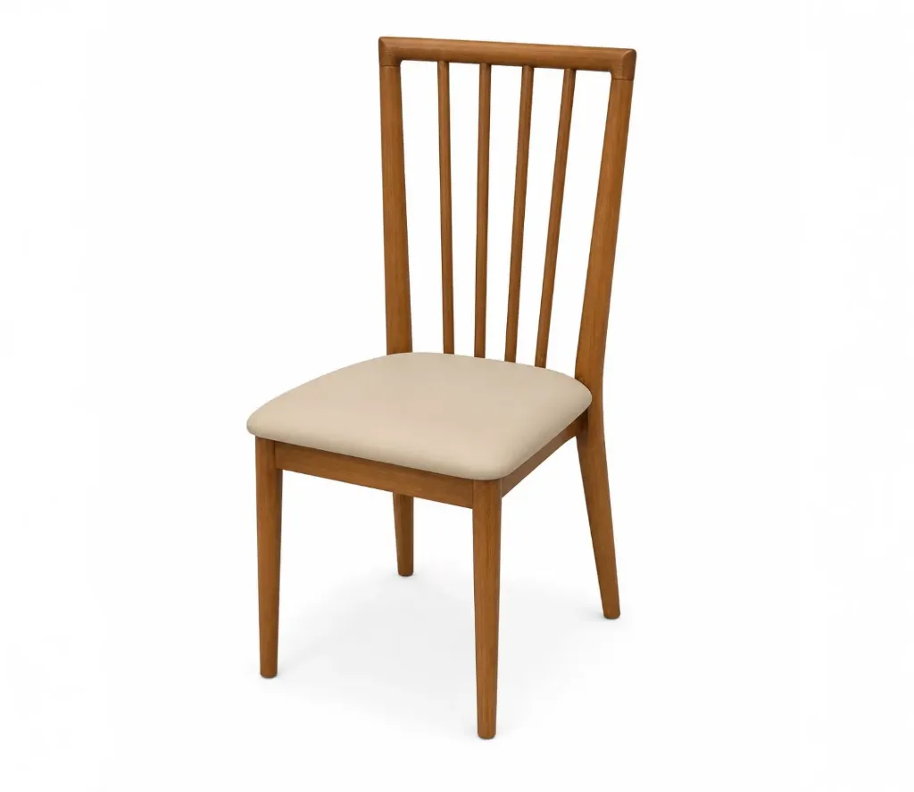 Wood and Leather Chair