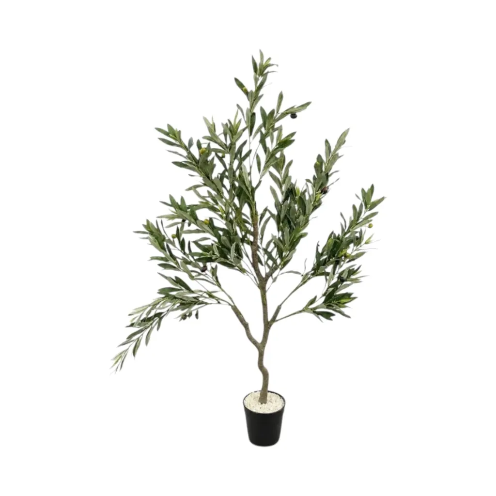 [JWT3481 شجرة زيتون جذع صناعي صغير] شجرة زيتون خشب طبيعي (120 CM)