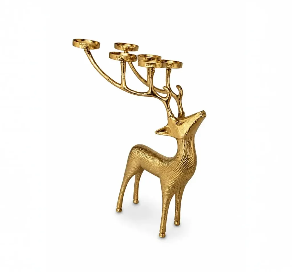 [JM_23317_G] شمعدان غزال هندي (Gold)