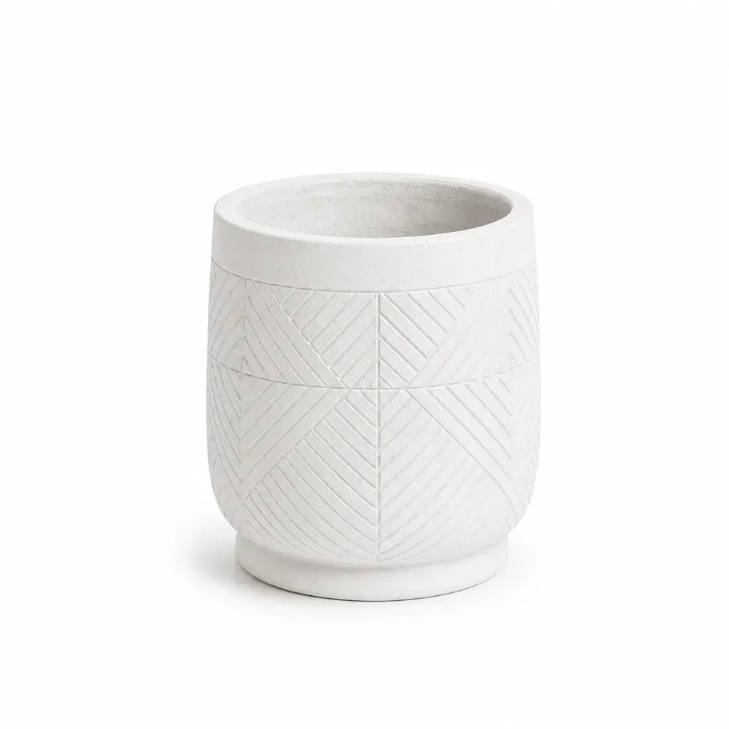 [HM_3018] قوار بيج اسمنتي  (White, Small)