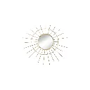 Large metal sun mirror pendant