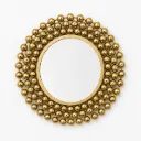 Mirrors with a frame of golden balls