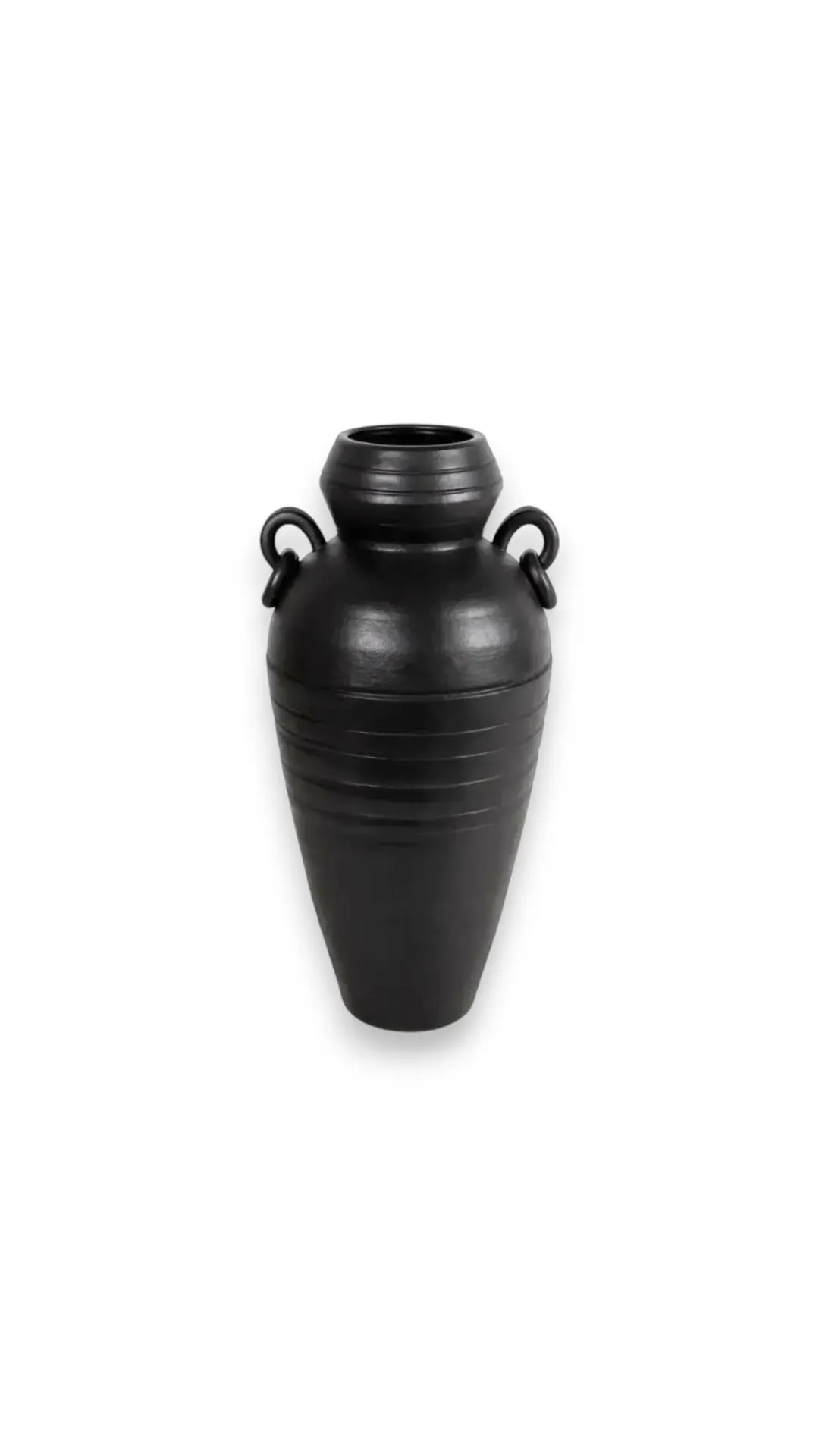 [M23309-1 31* 30* 50CM   فازة فخاراسود كبير]  فازة فخار (31*30*50 CM)