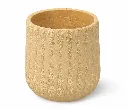 Beige Ribbed Pot