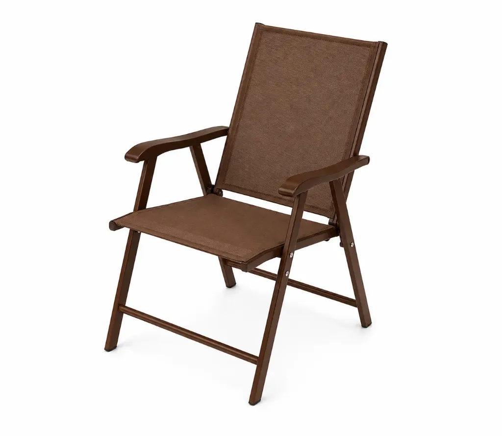 كرسي حدائق حديد طوي (Brown)