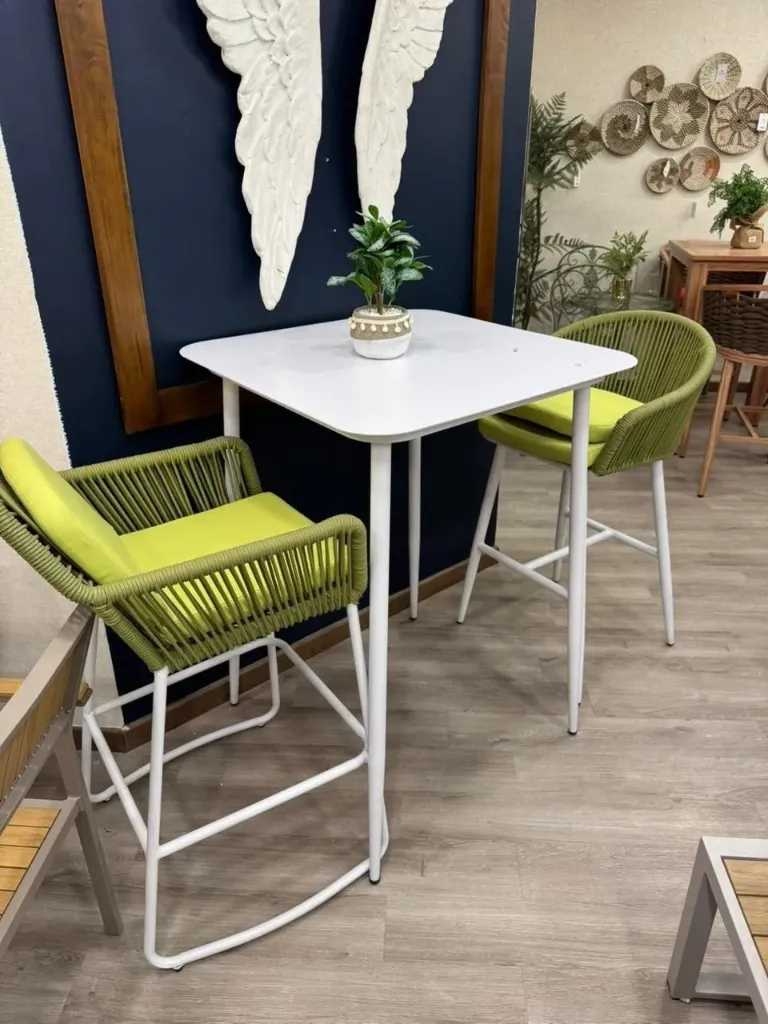 Aluminum chair, outdoor stool, curved legs