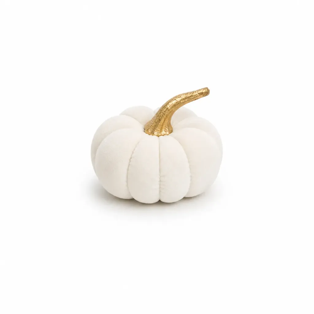 Beige Fabric Pumpkin