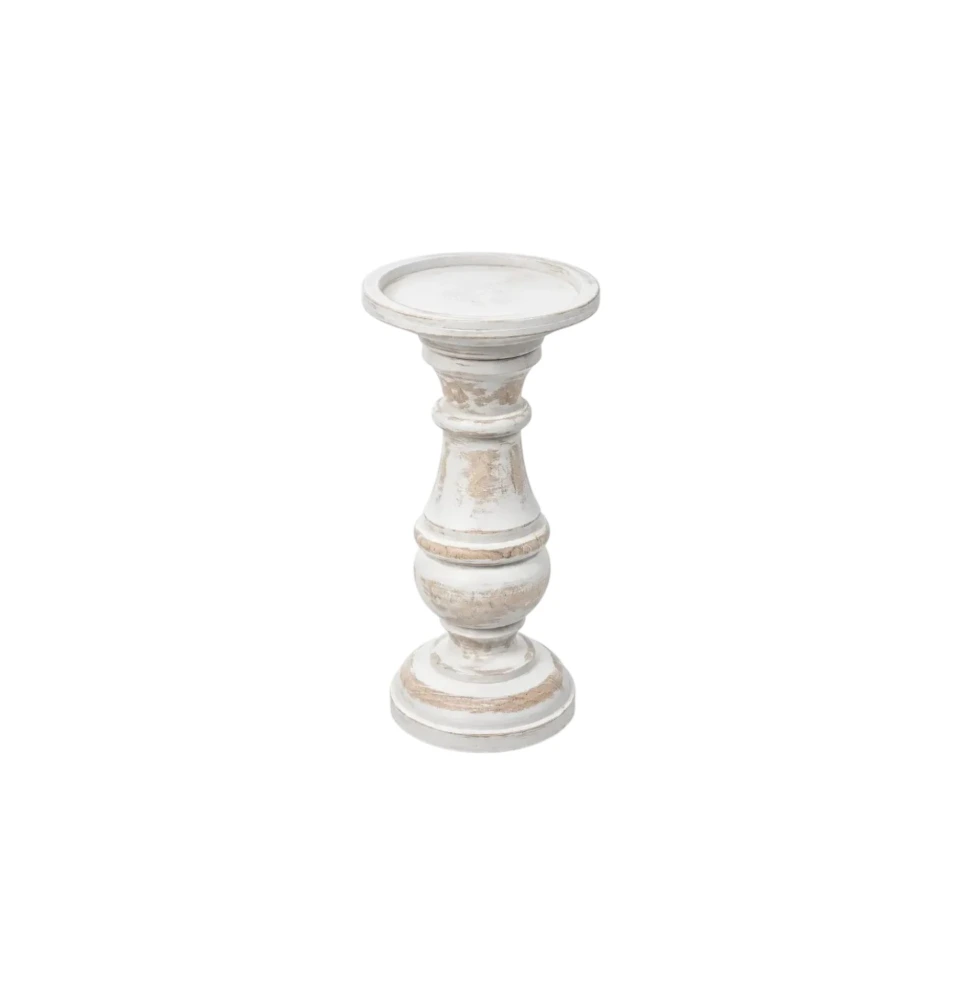 White plain Hamada Candle Holder