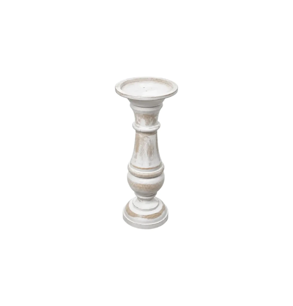 White plain Hamada Candle Holder