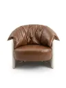 Striped Leather Leisure Armchair